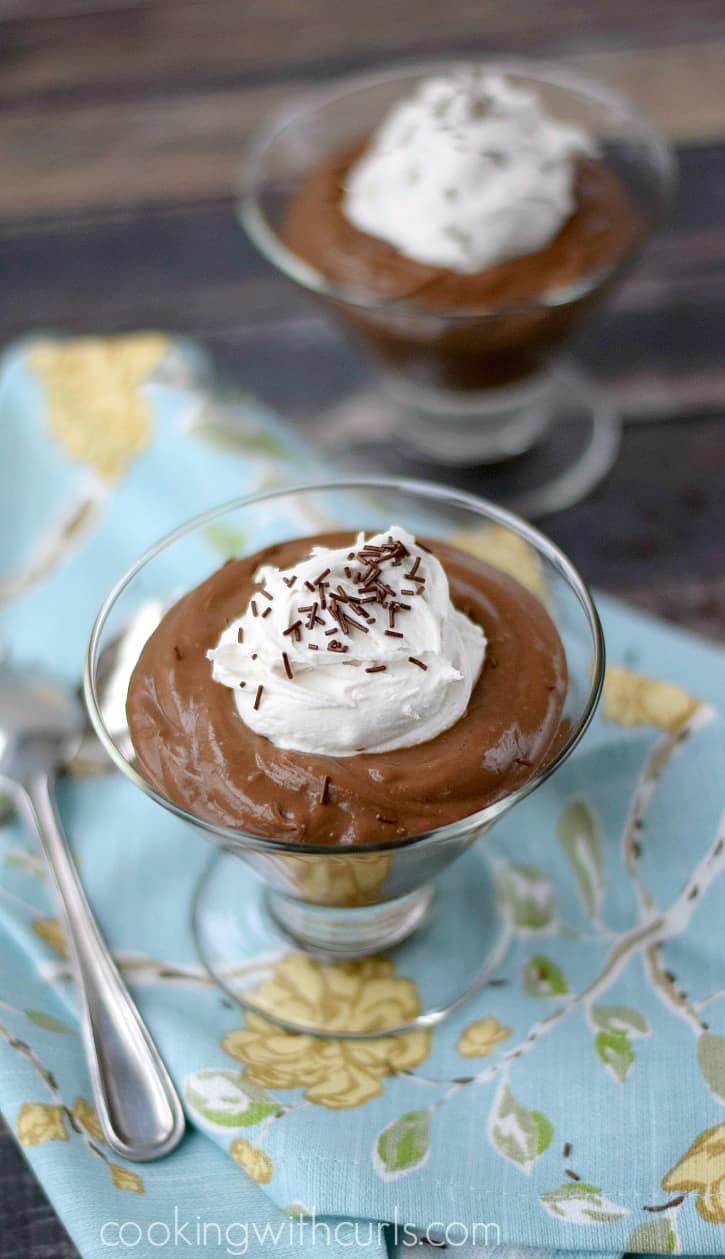 Rich, decadent Homemade Chocolate Pudding just like our grandmothers used to make! cookingwithcurls.com