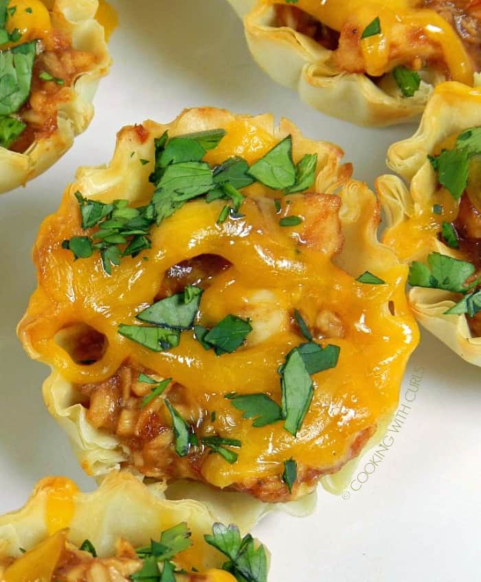 These Barbecue Chicken Bites are a quick and easy appetizer perfect for any occasion! cookingwithcurls.com